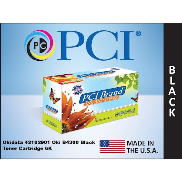 Pci Pci Okidata 42102901 6K Black High Capacity Laser Toner Cartridge For 42102901-PCI - main